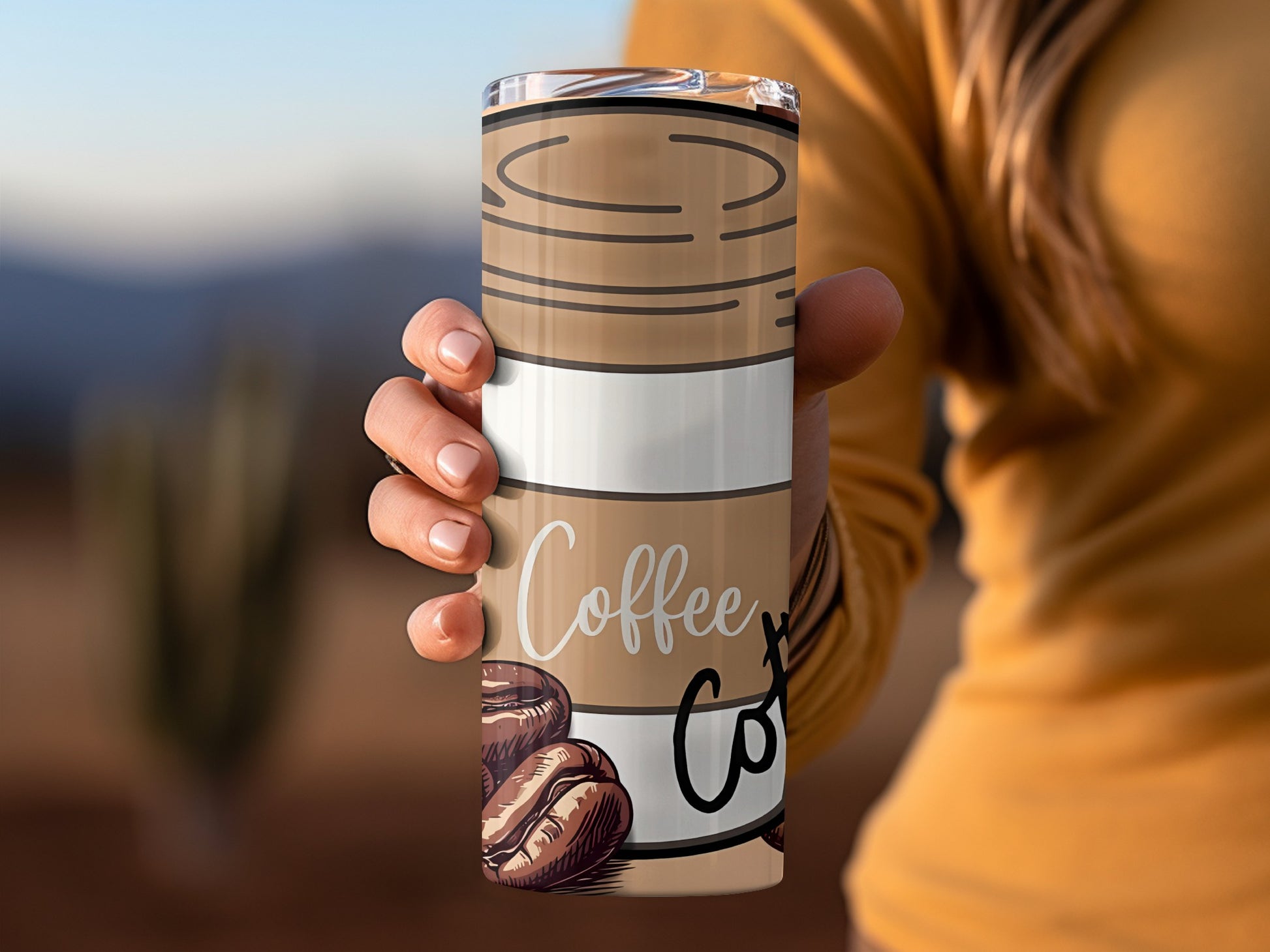 Coffee Sketch Insulated Travel Tumbler Product