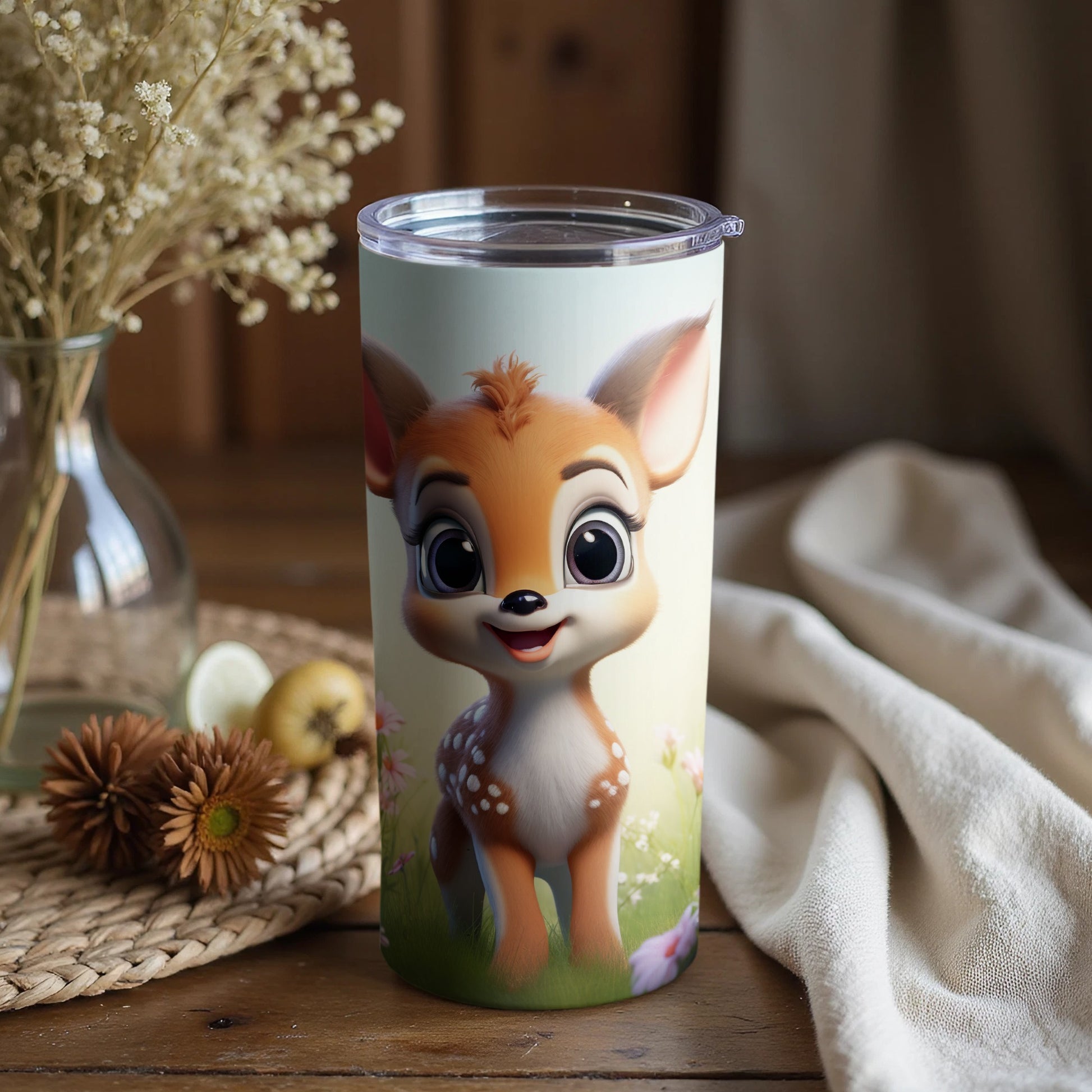 Adorable Deer Illustration Drinkware Kids Will Love