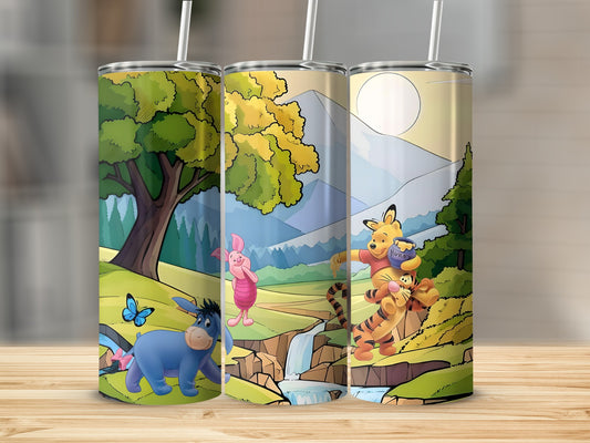Cute Winnie the Pooh and Friends Tumbler Set