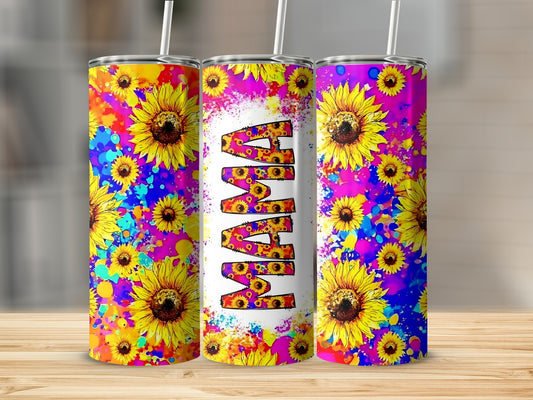 Colorful Sunflower MAMA Design Tumbler Cup Product