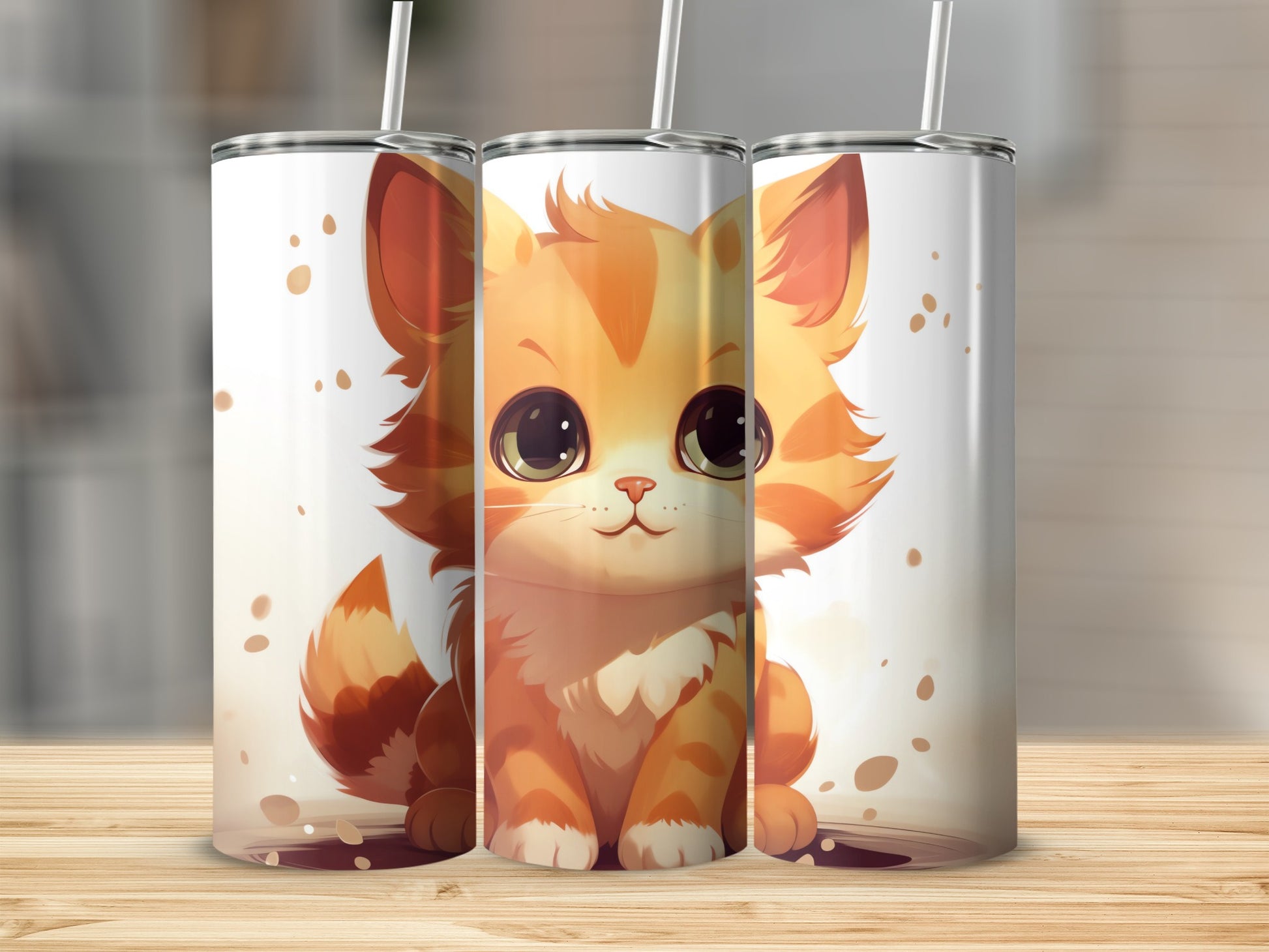 Adorable Orange Kitten Character Beverage Tumbler Art product type
Tumbler, Cat, Kitten, Orange cat, Cute cat, Cartoon cat, Feline, Pet, Animal art, Beverage holder, Drinkware, Insulated tumbler, Gift for cat lovers, Kitty, Striped cat, Animal illustration, Kawaii cat, Kids tumbler, Unique design, Happy cat