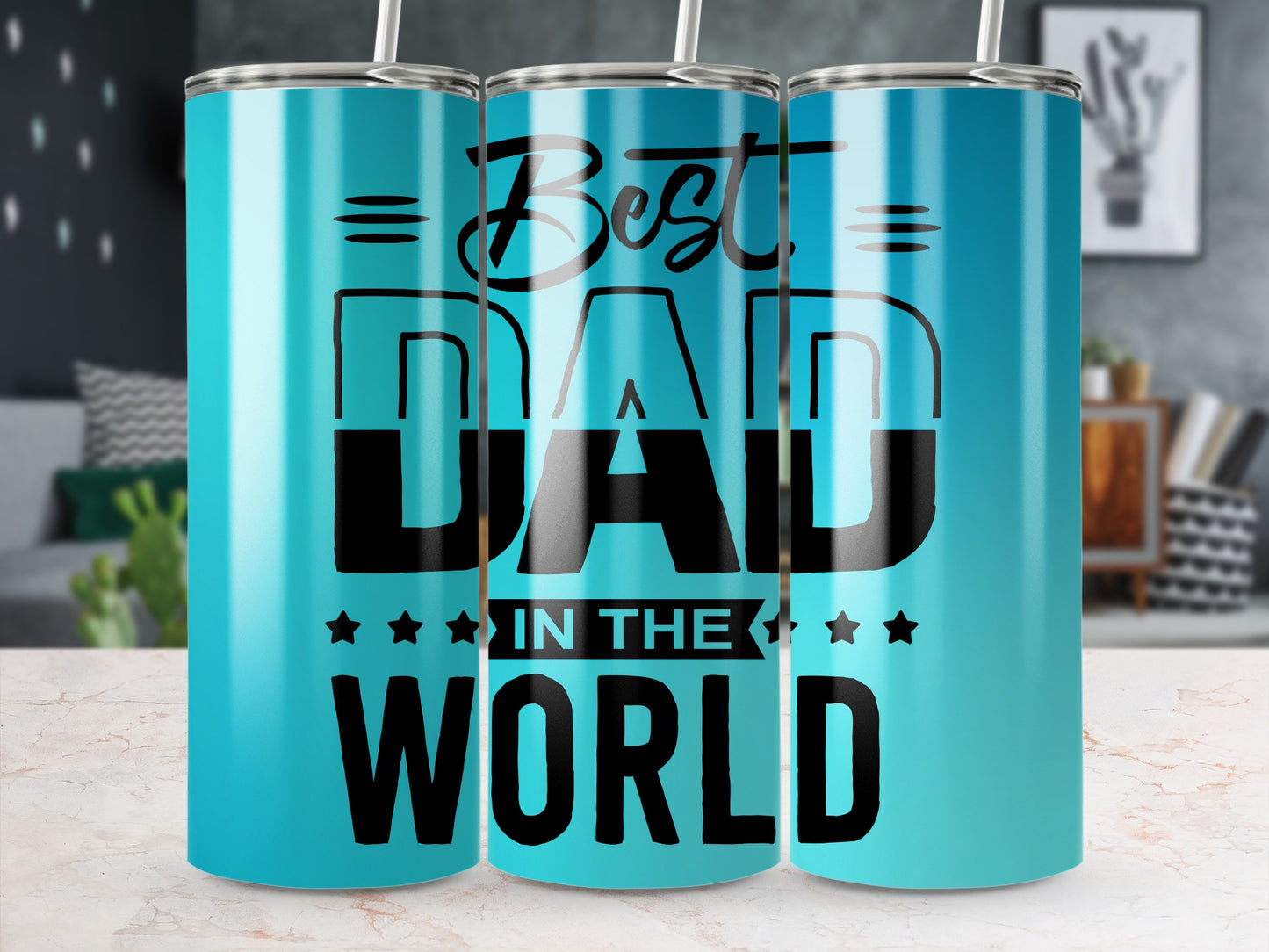 Best Dad in the World Custom Travel Mug