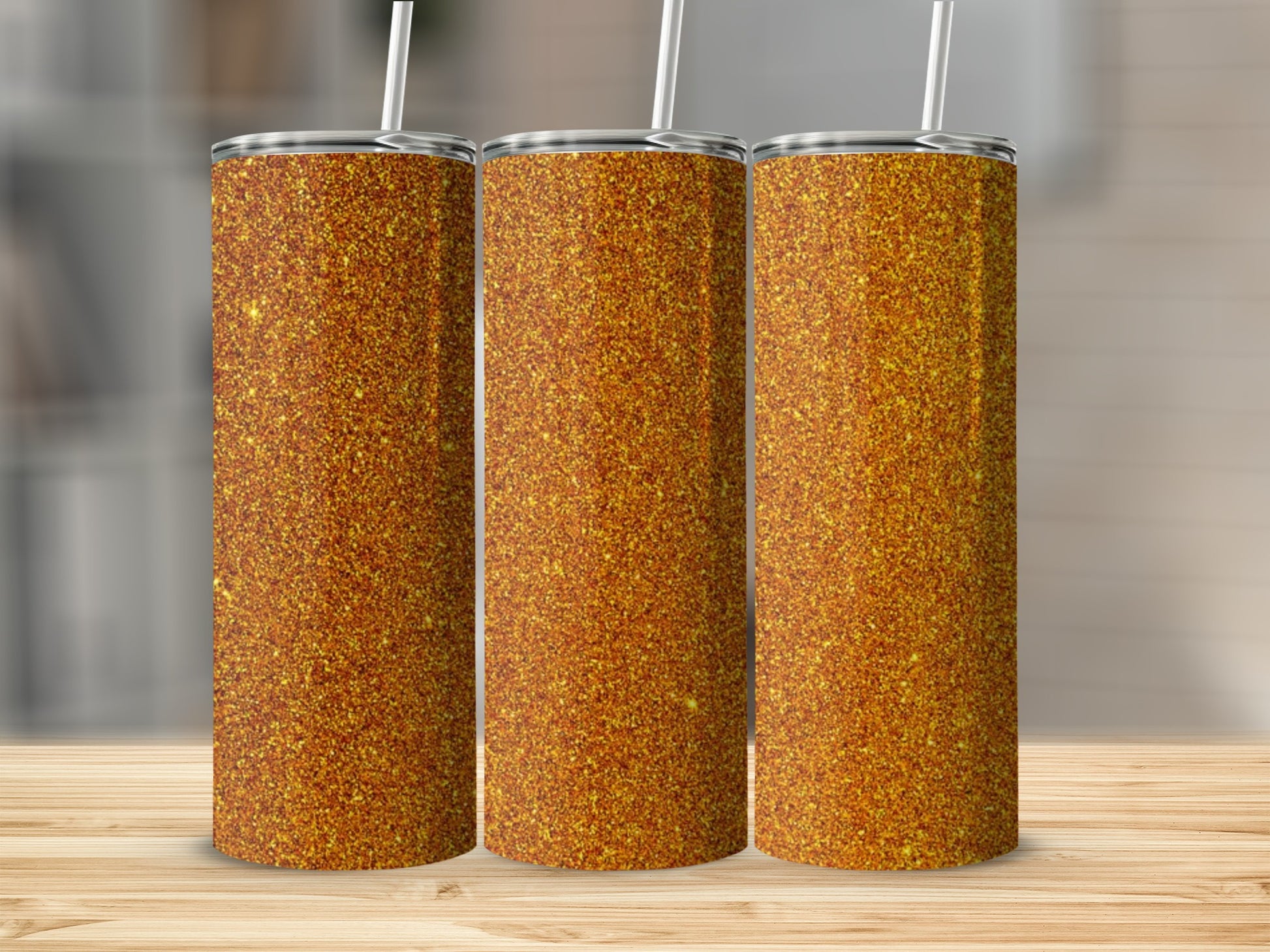Sparkling Gold Glitter Tumbler Designed for Style and Elegance