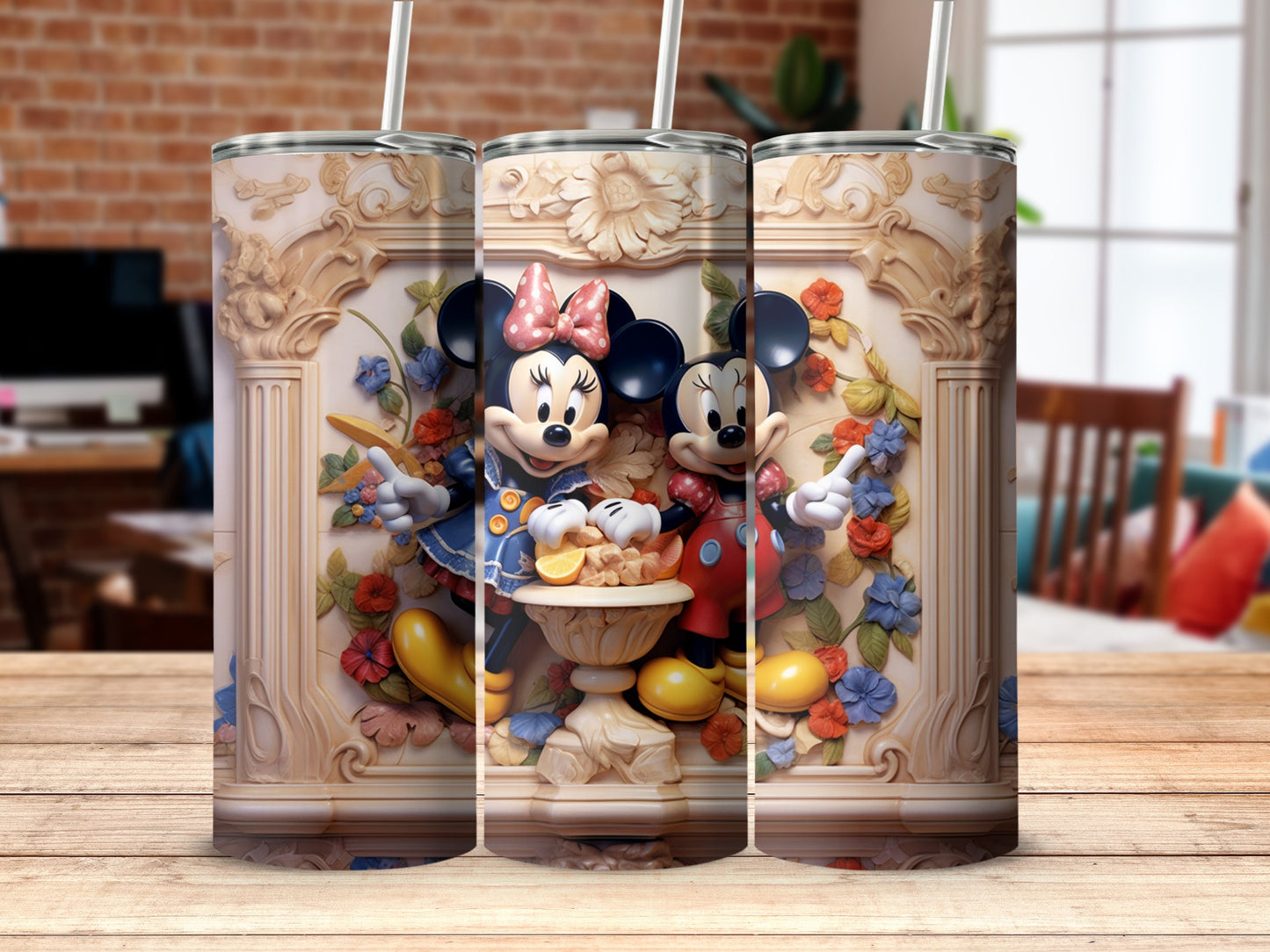 Adorable Mickey and Minnie Mouse Themed Tumbler