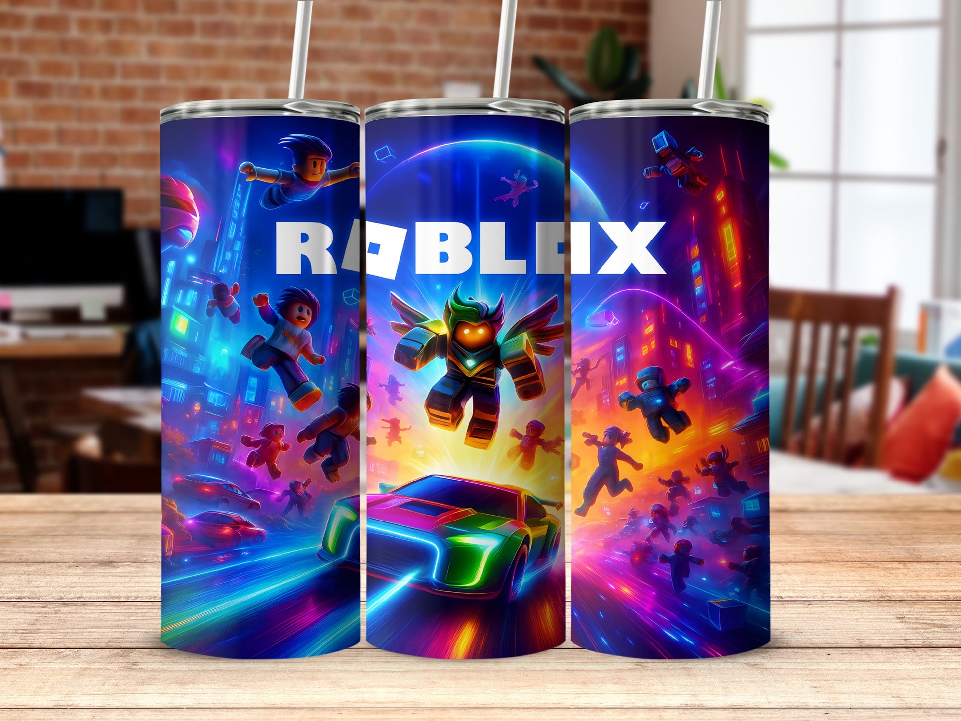 Roblox Game Themed Colorful Kids Tumbler