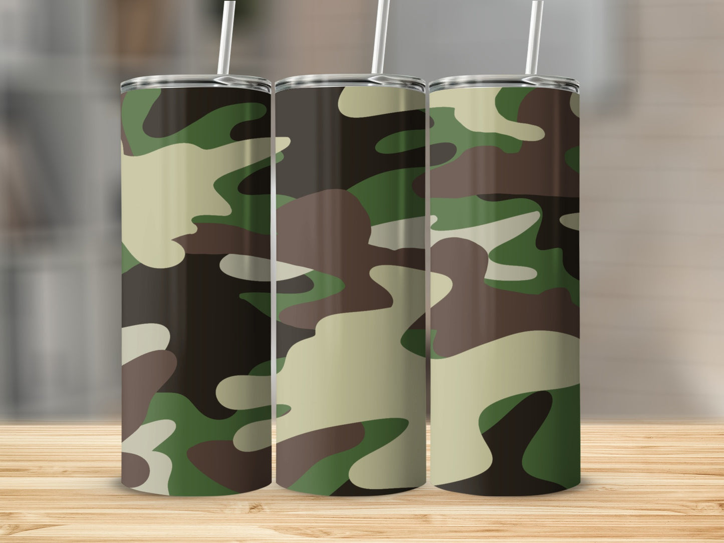 Camouflage Pattern Insulated Tumbler Drinkware Cup