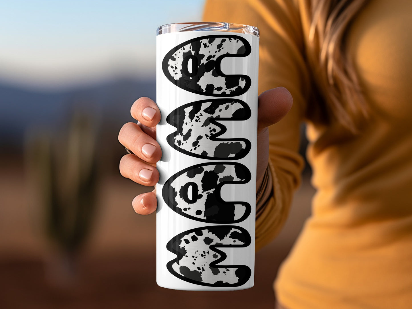 Playful Moo Cow Print Design Travel Mug