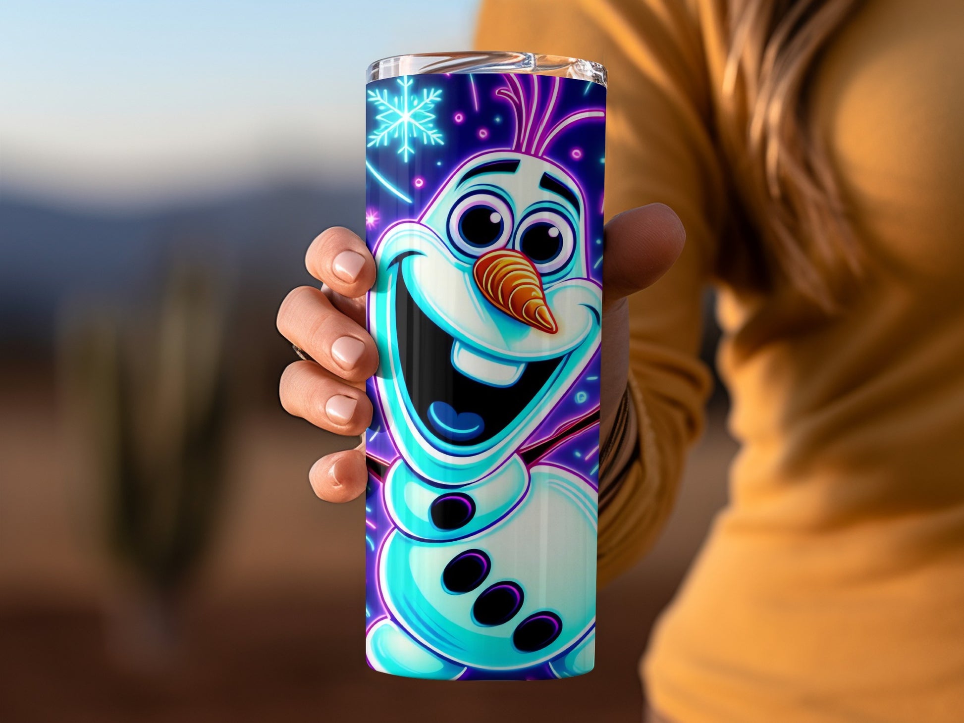 Olaf Vibrant Snowman Design Stainless Steel Tumblr
