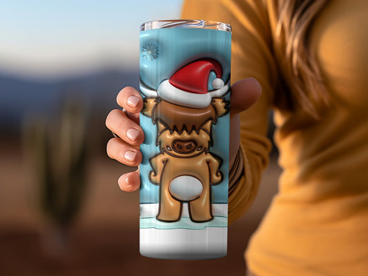 Cartoon Santa Monkey Christmas Design Tumbler Product