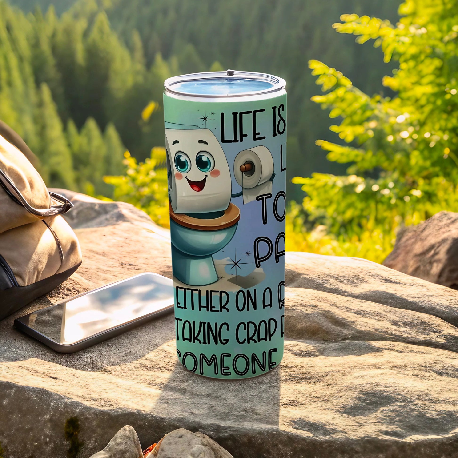 Funny Toilet Design Life is Like a Roll Tumbler