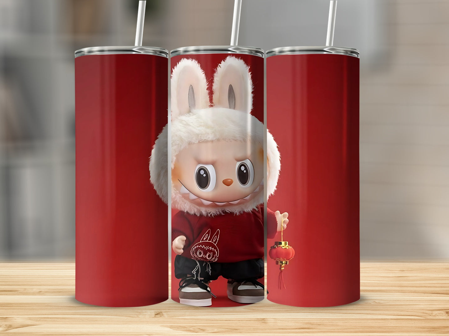 Cute Bunny Character Holding Lantern Tumbler