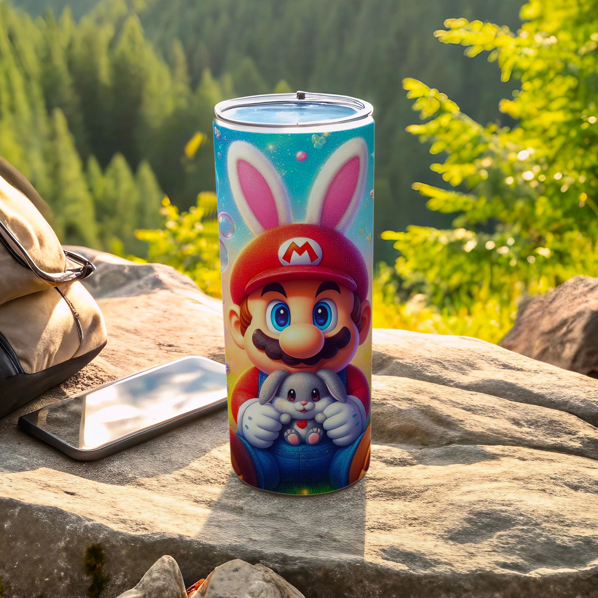 Super Mario Bunny Ears Holding Rabbit Theme Tumbler product type