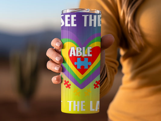 See The Able Colorful Autism Awareness Tumbler