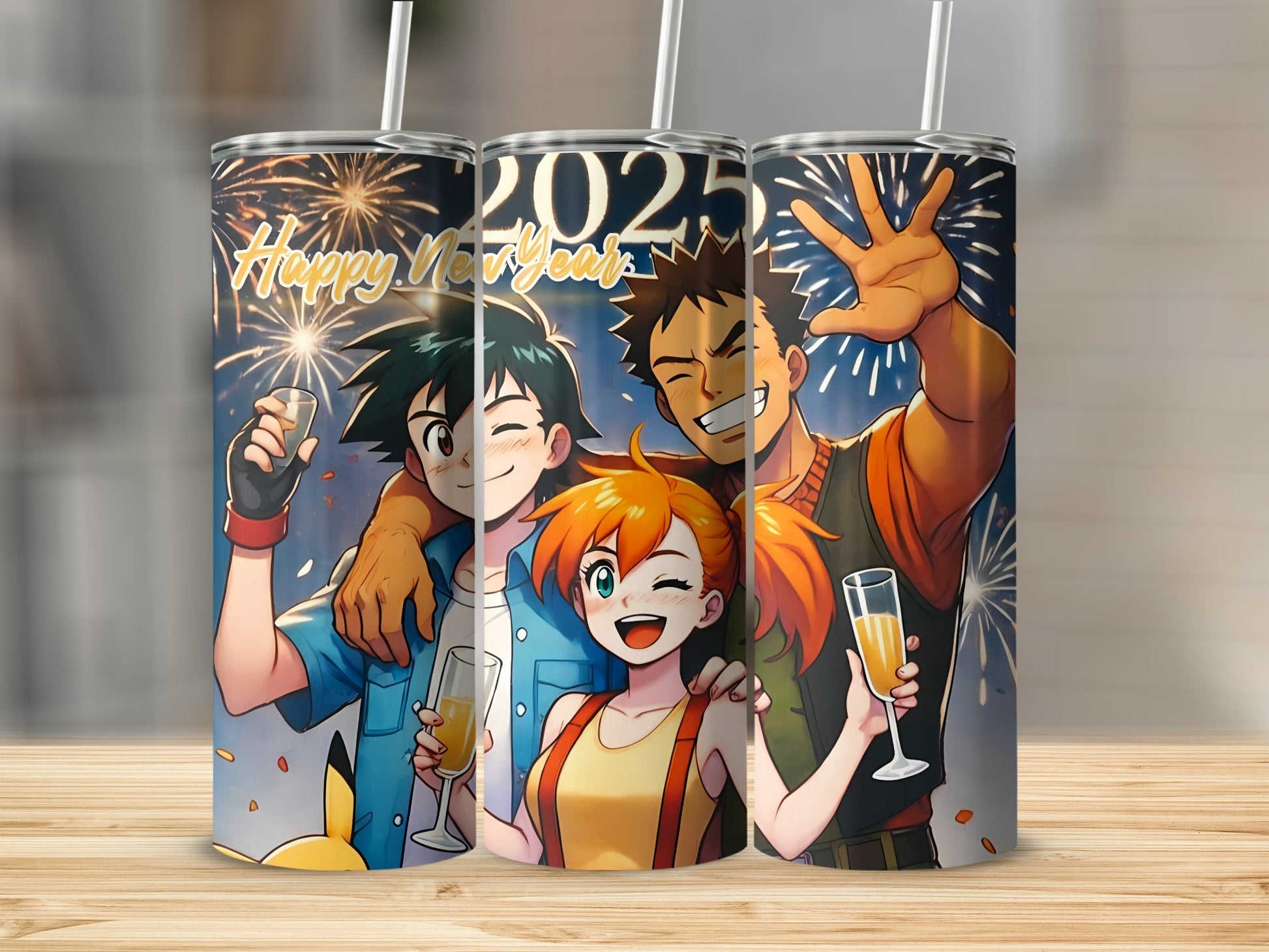 Happy New Year 2025 Anime Characters Tumbler