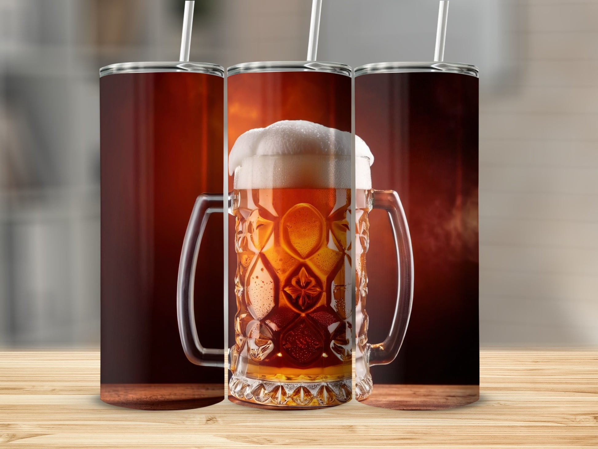Glowing Beer Mug Design Stainless Steel Tumbler