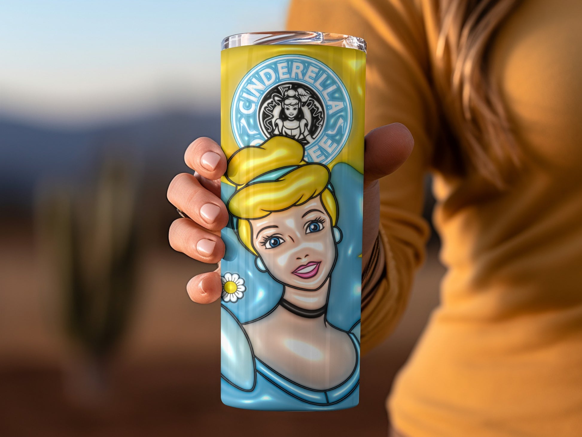 Cinderella Coffee Themed Tumbler Cup Drinkware