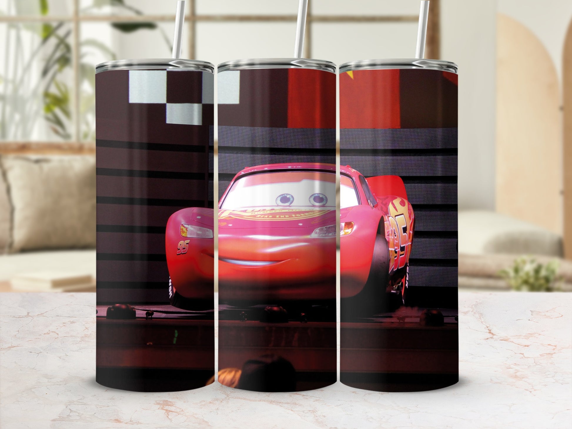 Lightning McQueen Insulated Tumbler for Car Enthusiasts