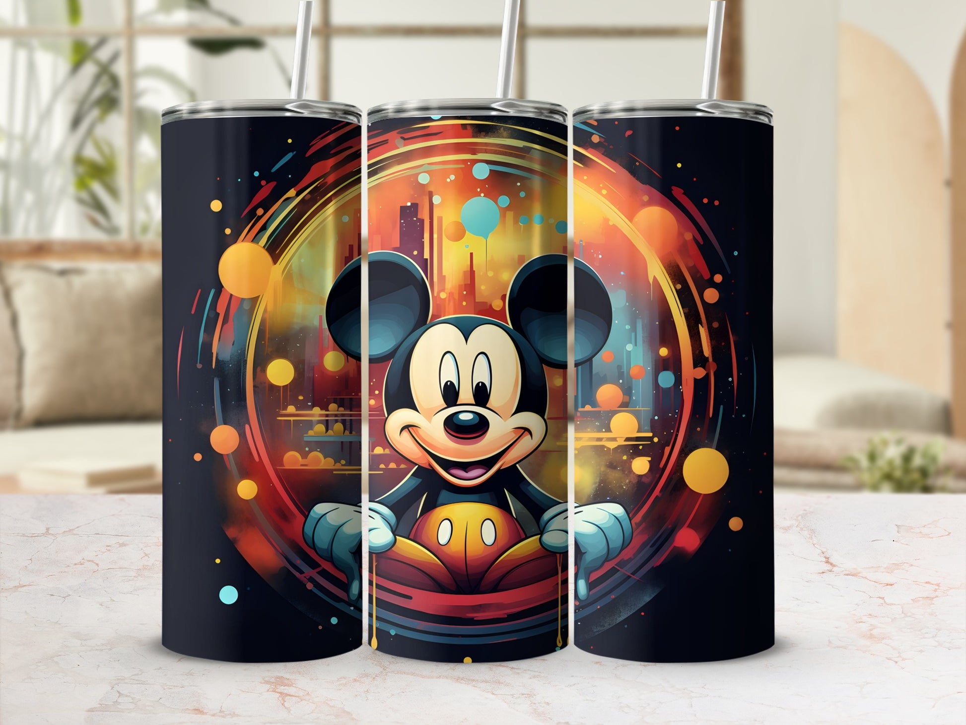 Vibrant Illustrated Cartoon Character Tumbler Product