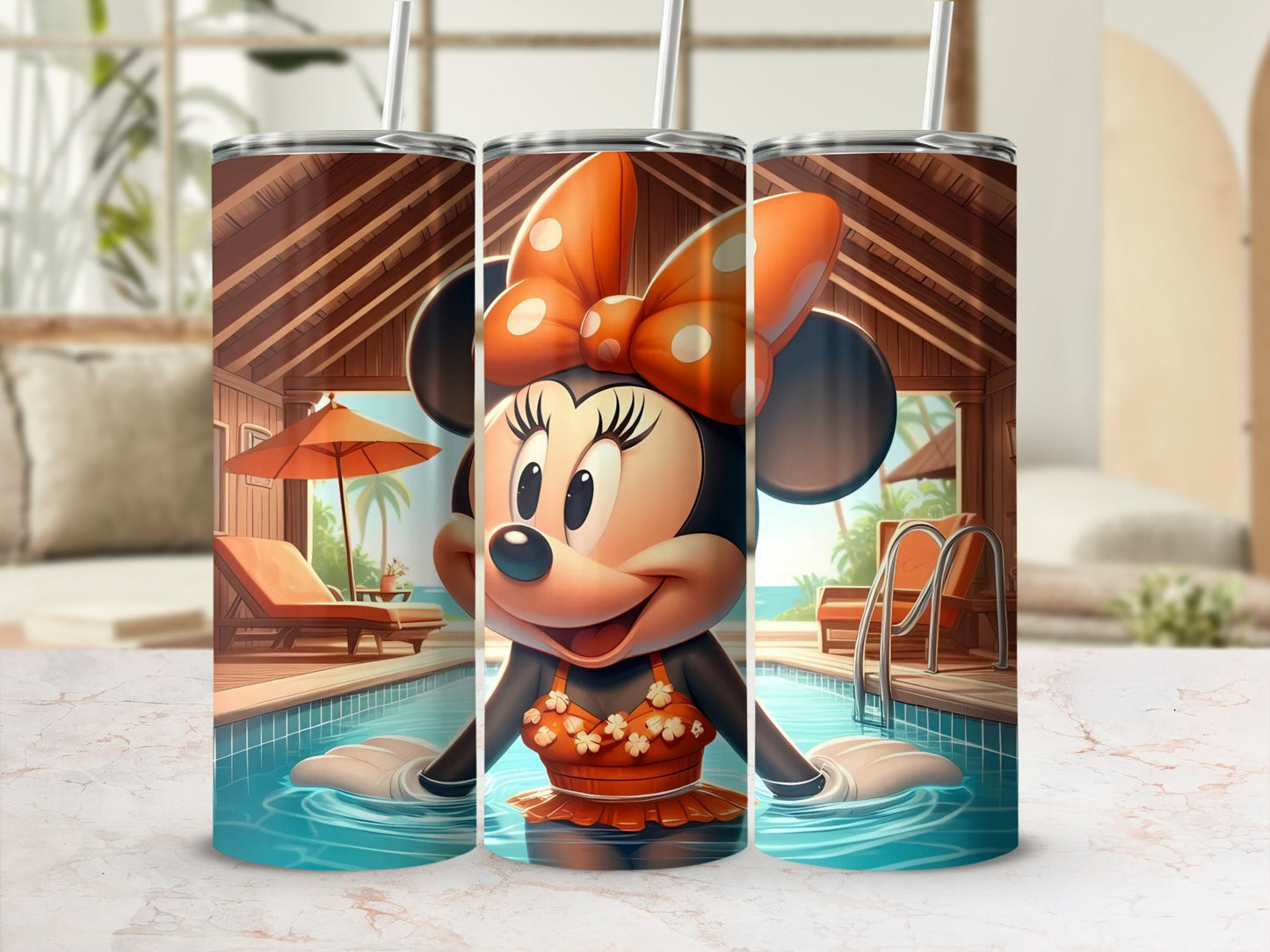 Summer Vacation Theme Mouse Character Tumbler Product