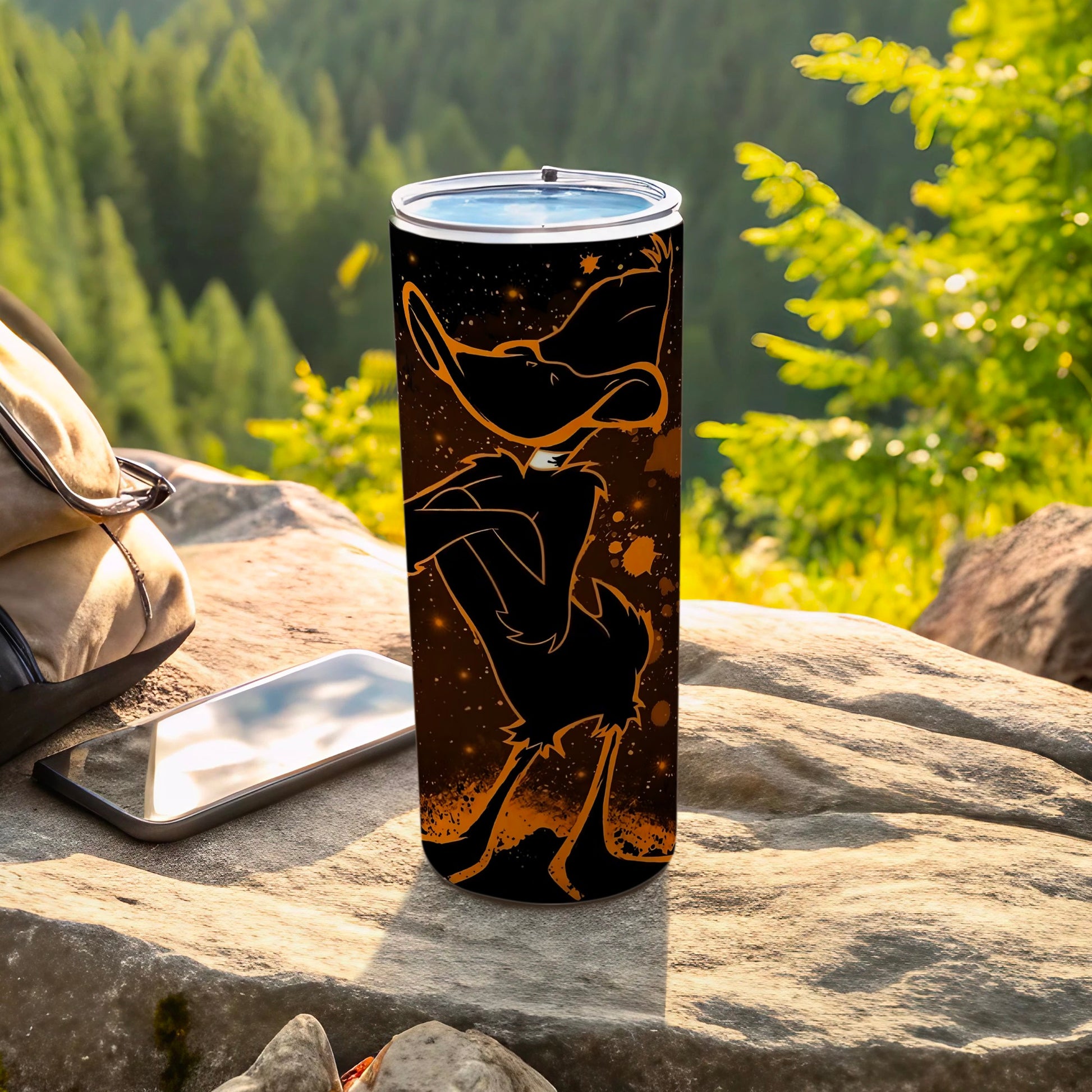 Cartoon Duck Design Tall Tumbler for Outdoor Activities