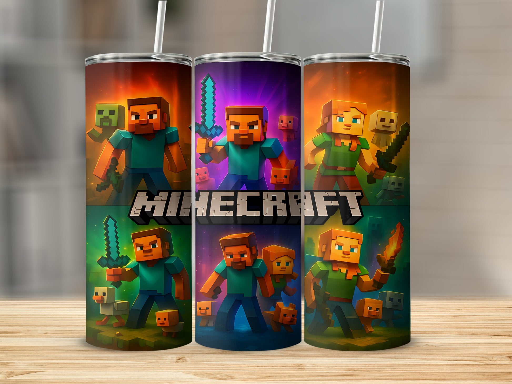 Minecraft Themed Stainless Steel Tumbler Cup
