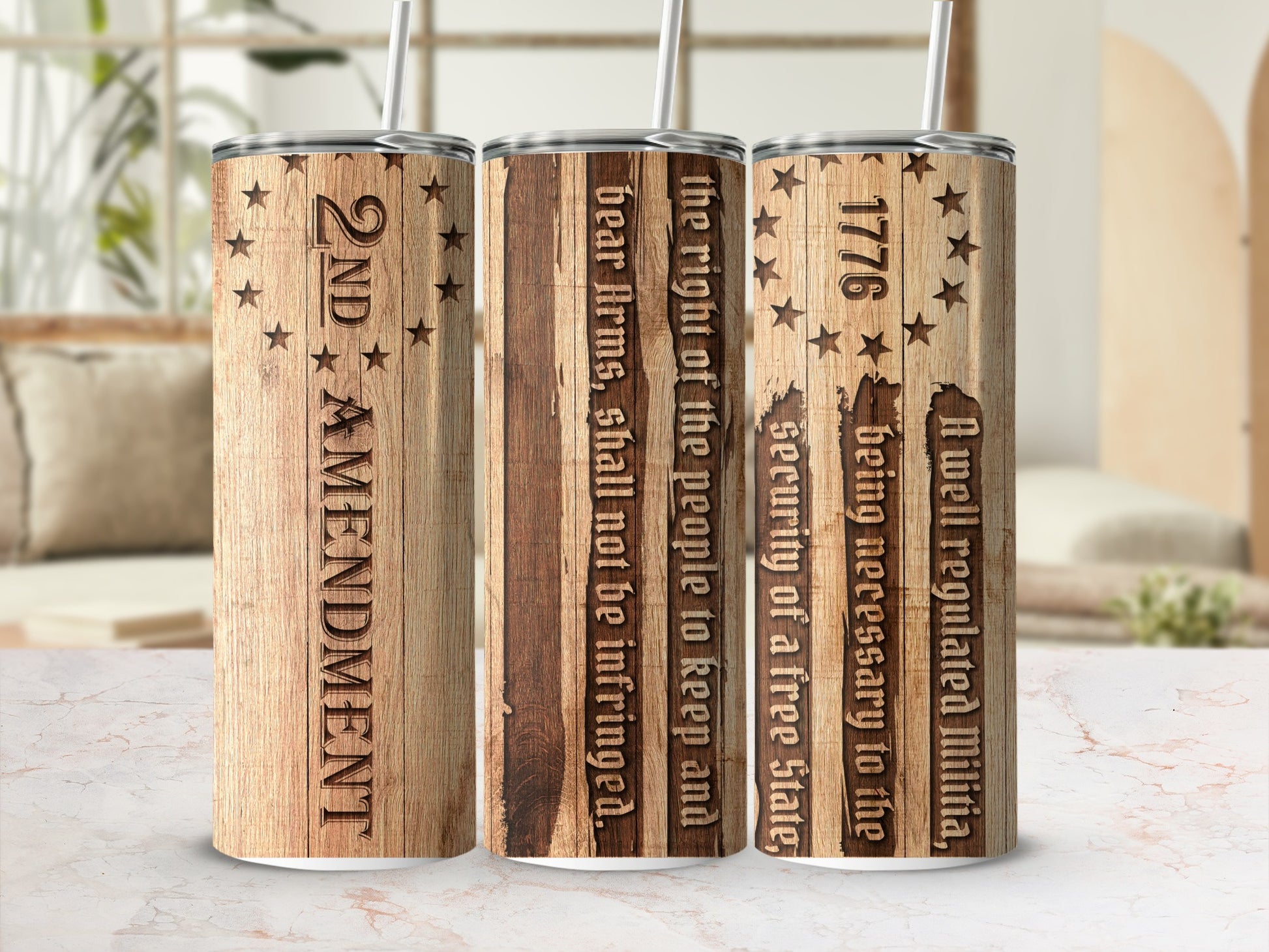 1776 2ND AMENDMENT A well regulated Militia tumbler