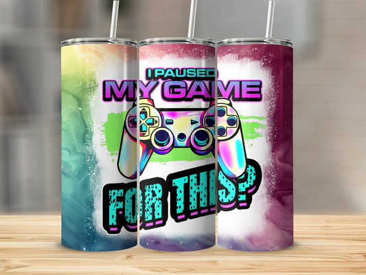 I Paused My Game For This Fun Graphic Tumbler Product