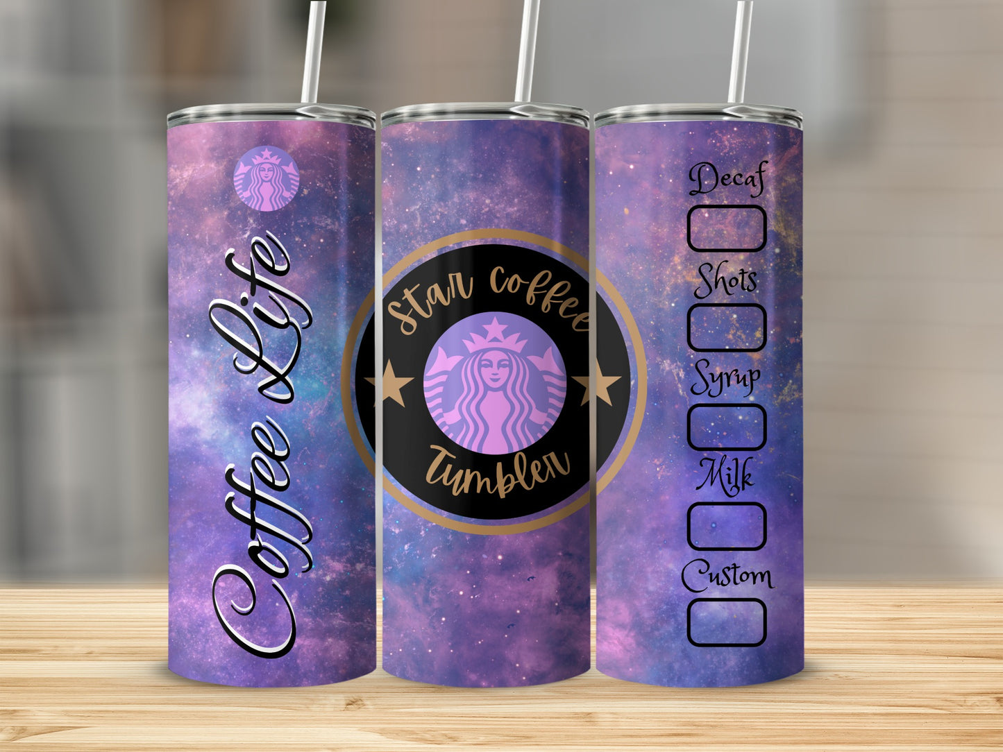 Star Coffee Tumbler with Customizable Options