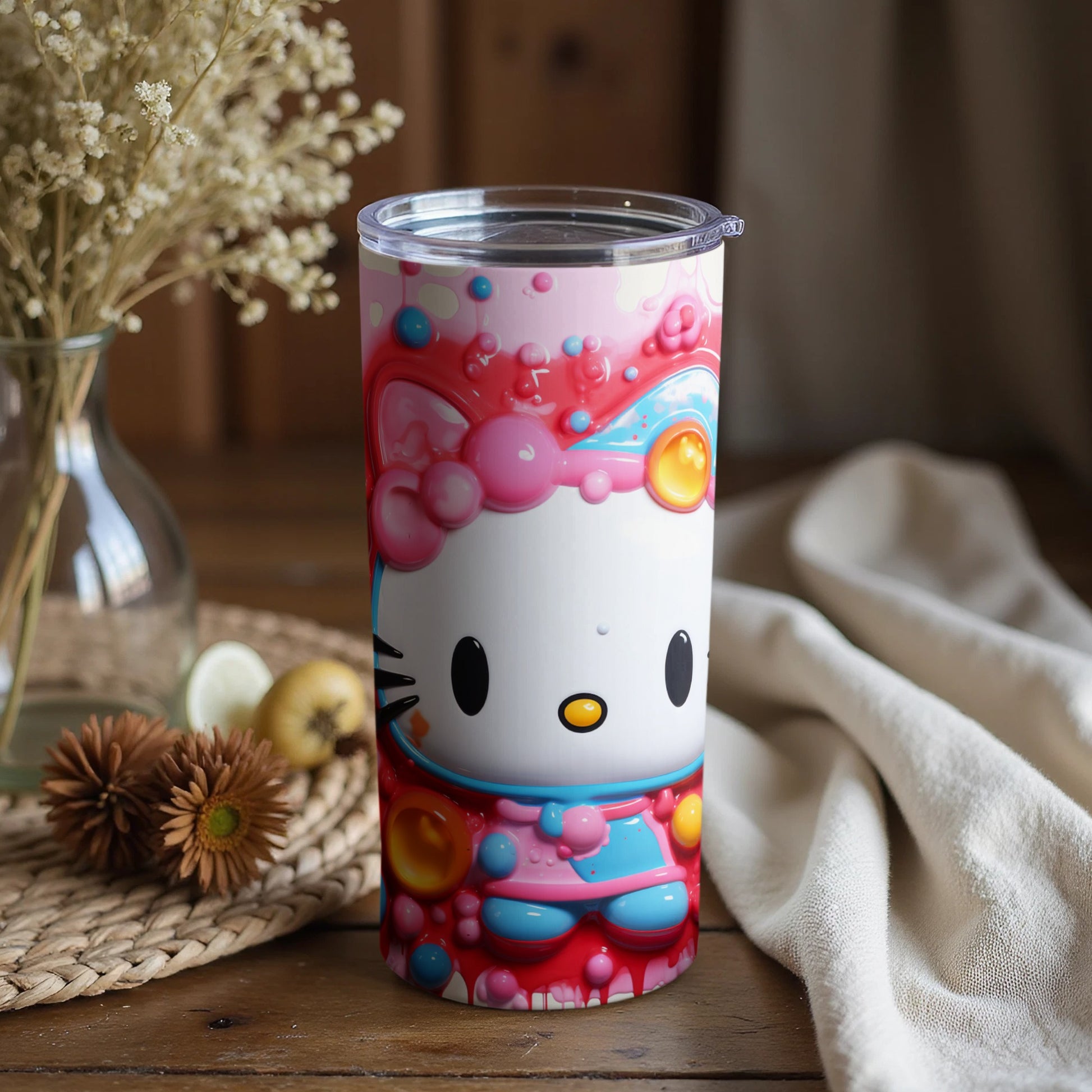 Cute Colorful Cartoon Character Tumbler Cup
