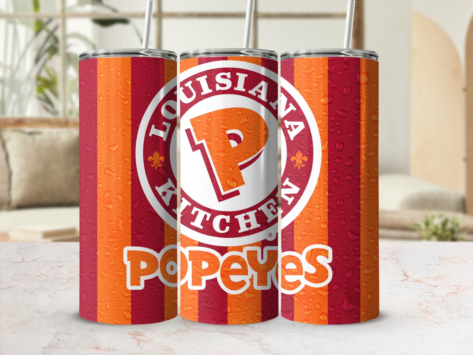 Popeyes Louisiana Kitchen Striped Tumbler product type