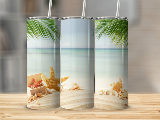 Tropical Beach Design Tumbler Collection for Summer Vibes