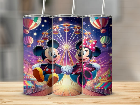Colorful Ferris Wheel and Characters Tumbler Cups