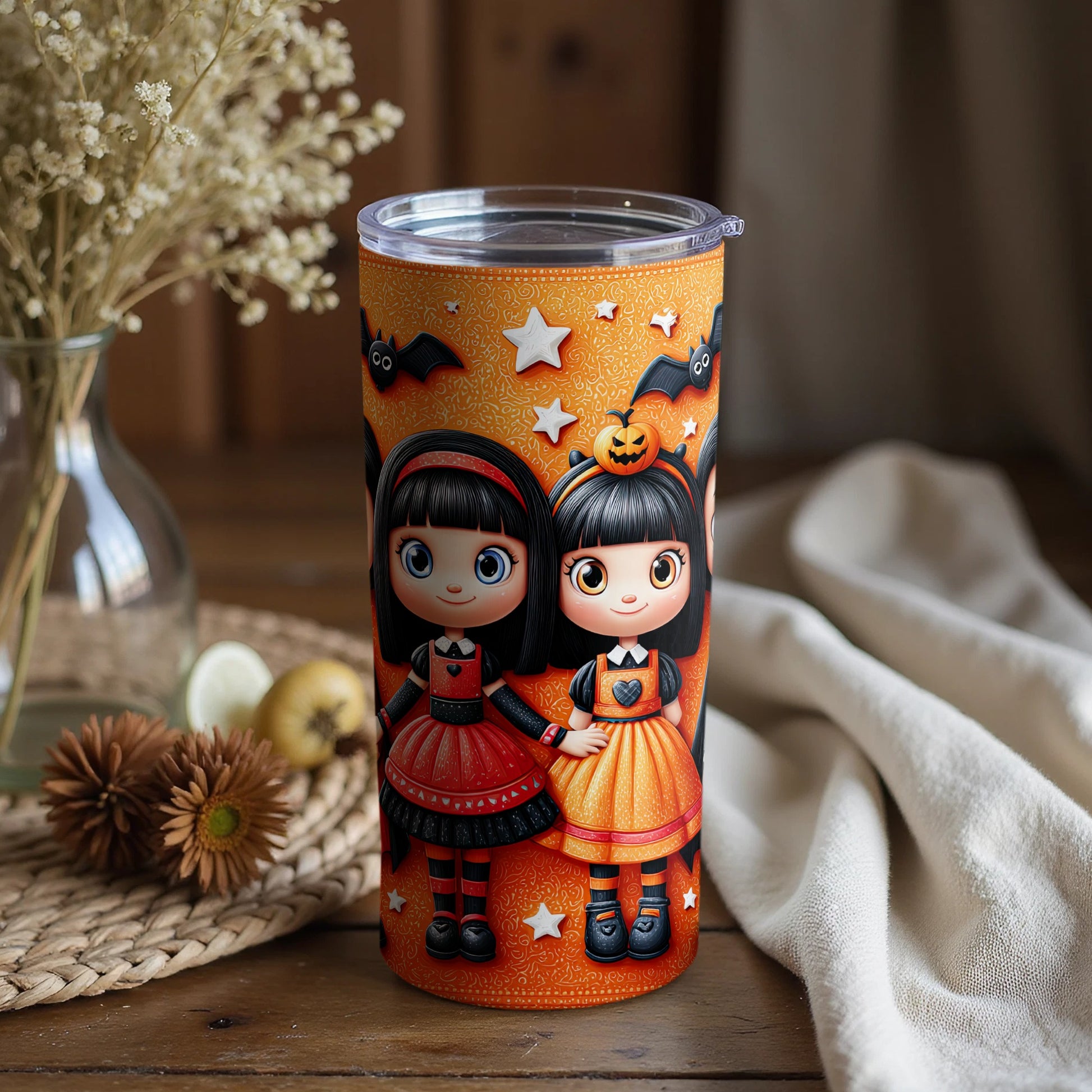 Halloween Cute Anime Girl Themed Tumbler