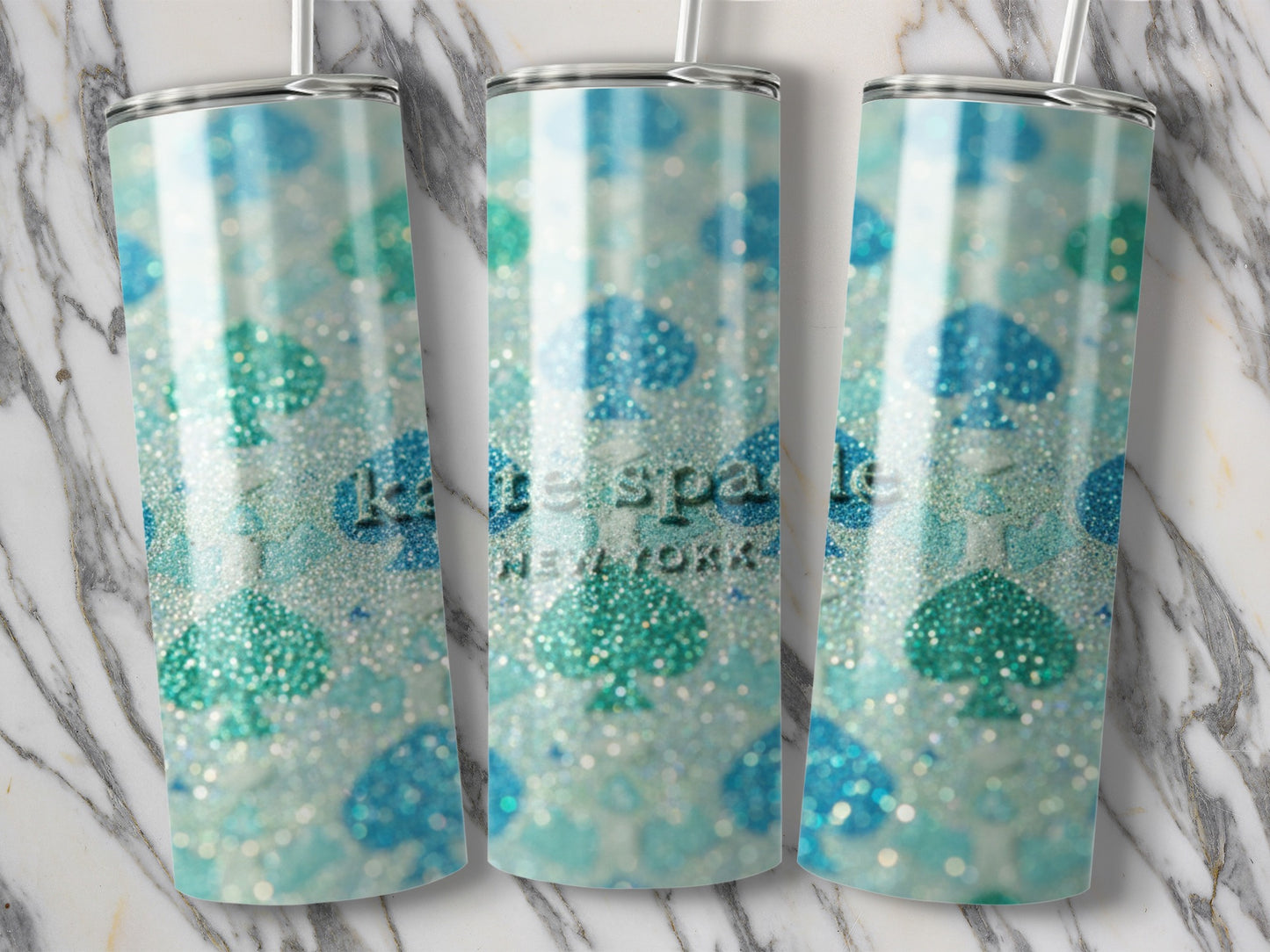 Kate Spade Inspired  New York Logo Design Pattern Tumblers