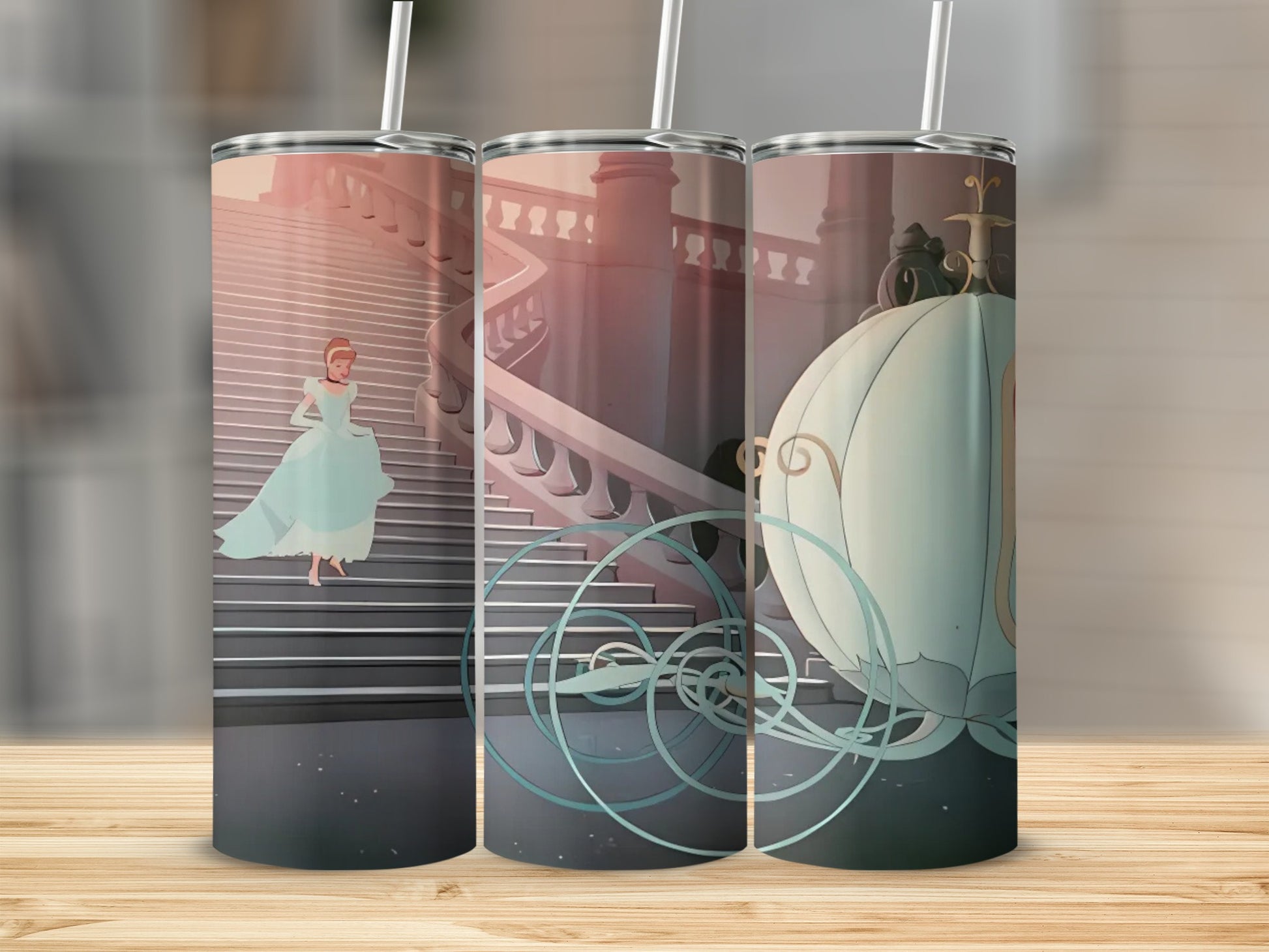 Cinderella Running from the Castle Tumbler Cup