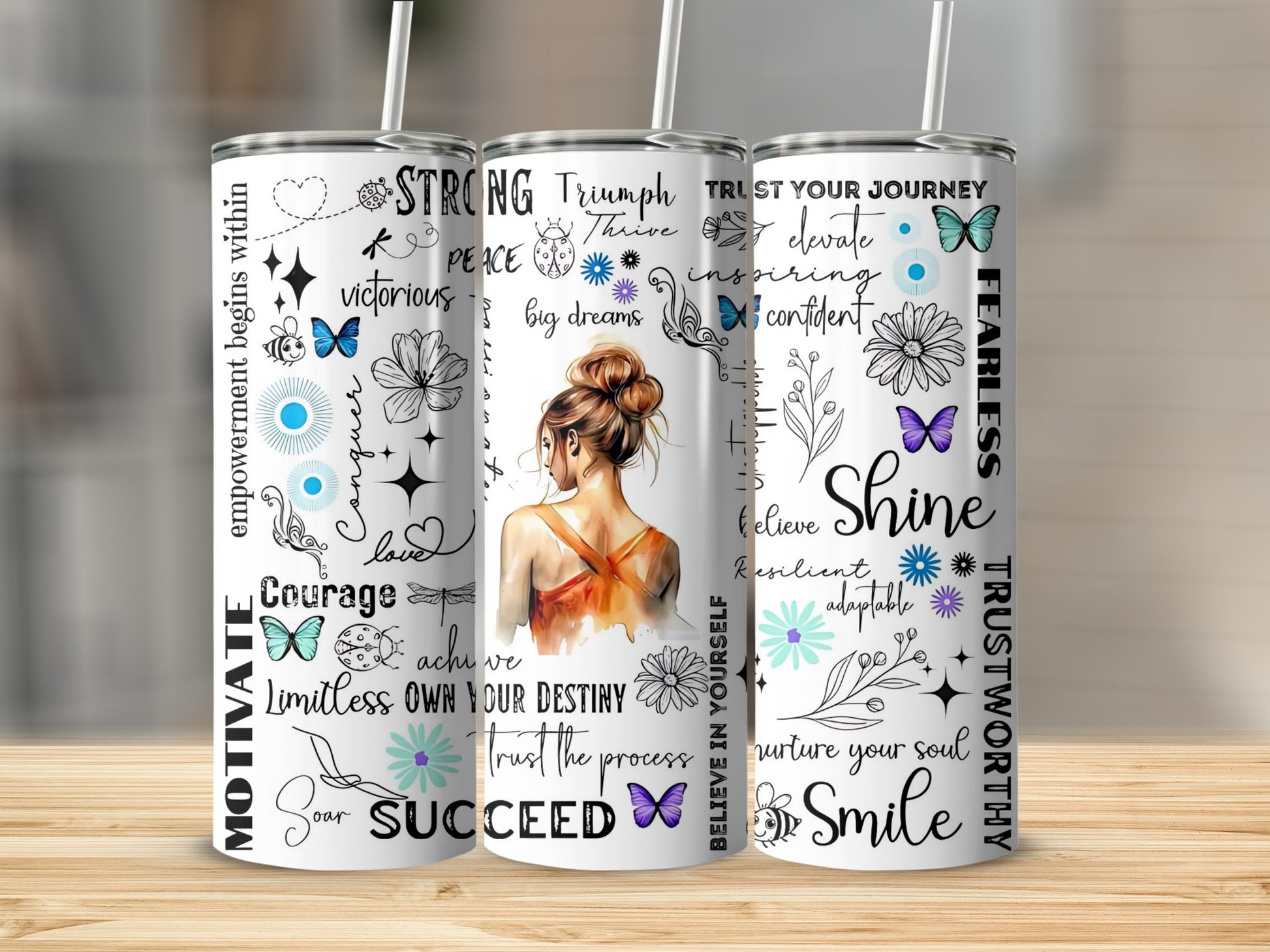 Empowerment Quote Design Tumbler Inspirational Art