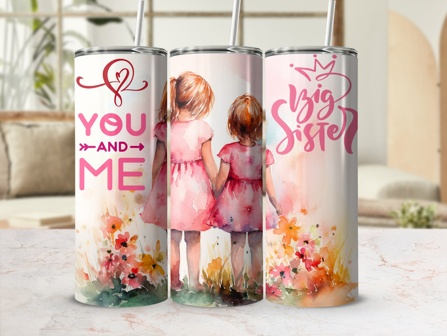 You And Me Big Sister Tall Tumbler Gift Set