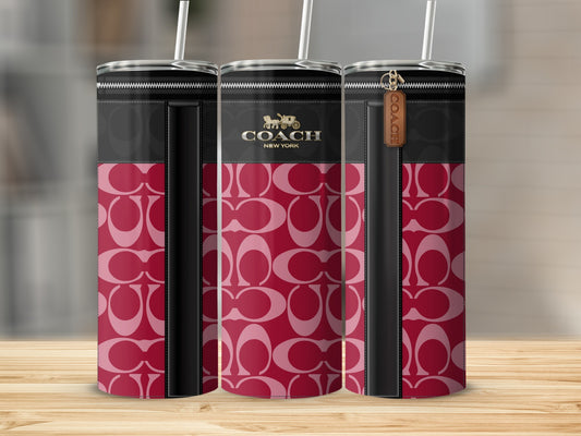 Coach New York Pink Patterned Tumblers Collection