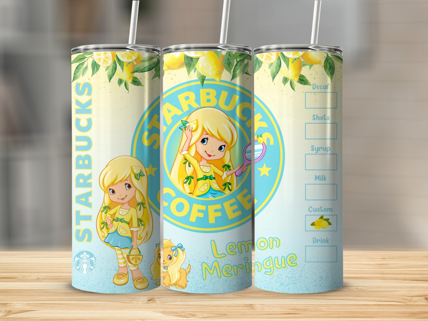 Starbucks Lemon Meringue Custom Drink Cup