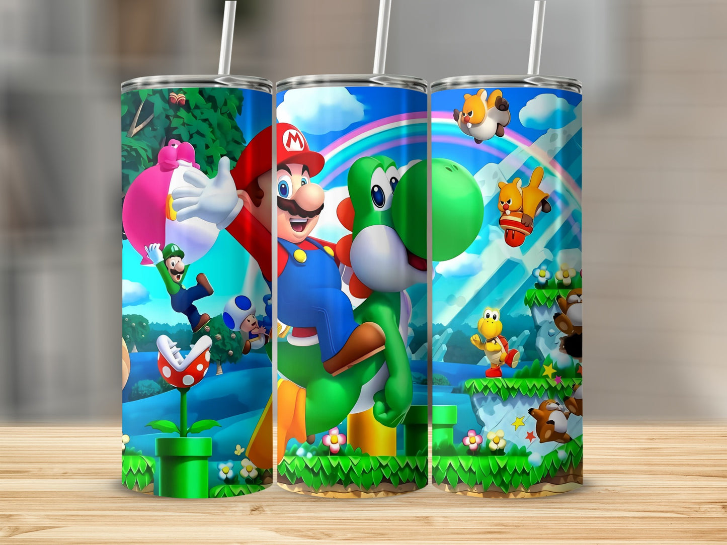Colorful Character Adventure Design Tumbler Cup