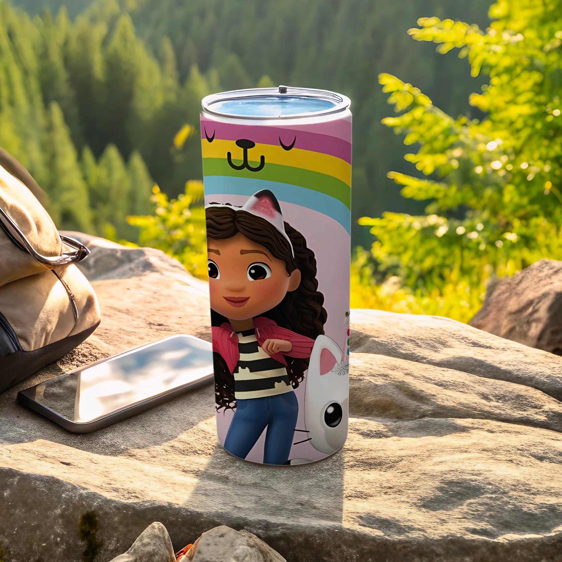 Colorful Cartoon Character Design Travel Mug