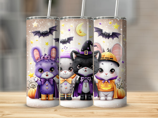 Adorable Halloween Themed Cute Animal Tumbler