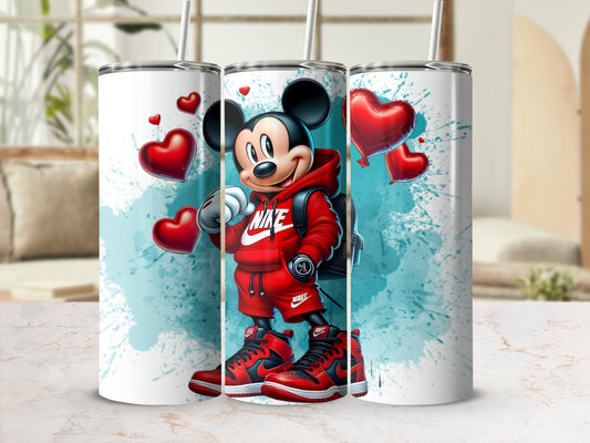 Heart And Sneakers Cartoon Character Tumbler For Kids