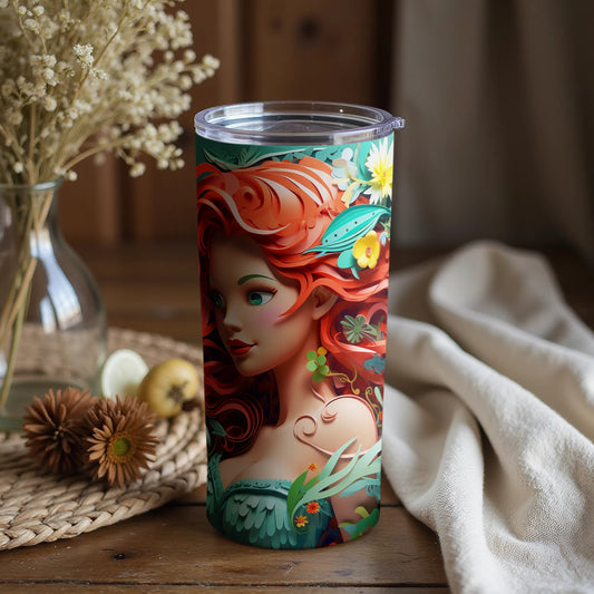Enchanting Redhead Floral Art Insulated Tumbler product