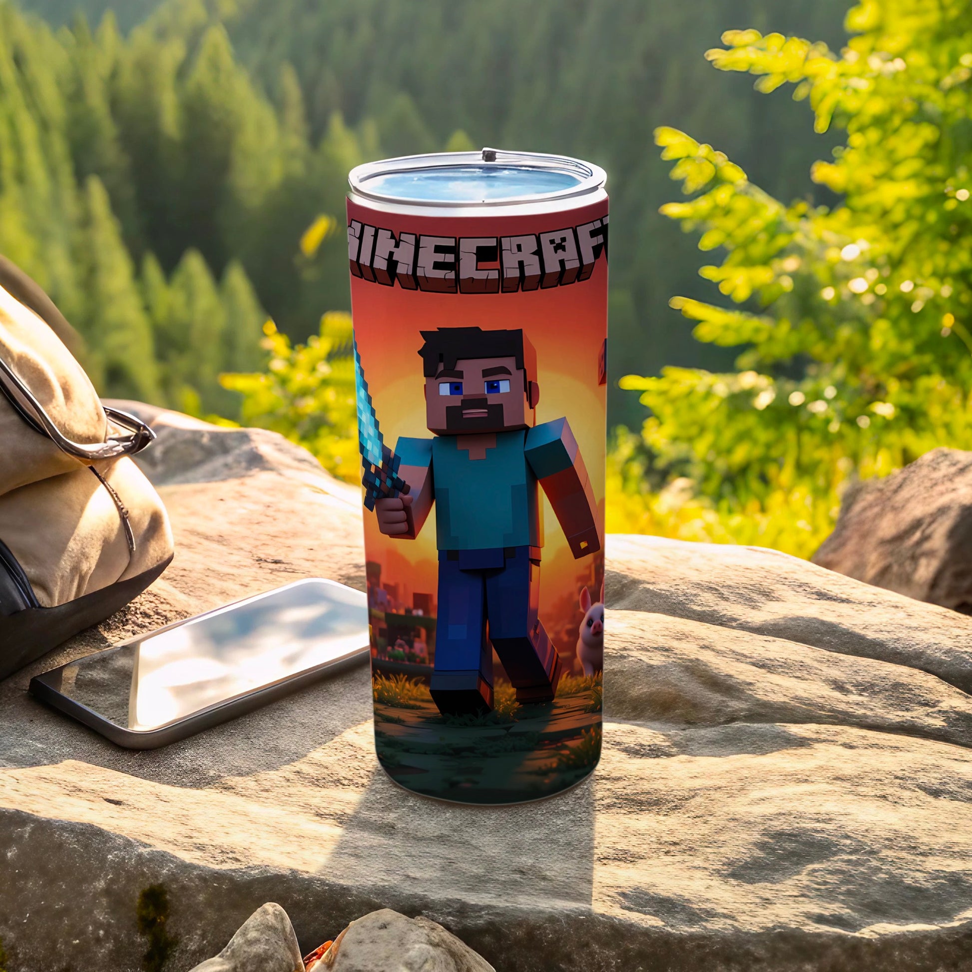 Minecraft Themed Insulated Travel Tumbler for Gamers