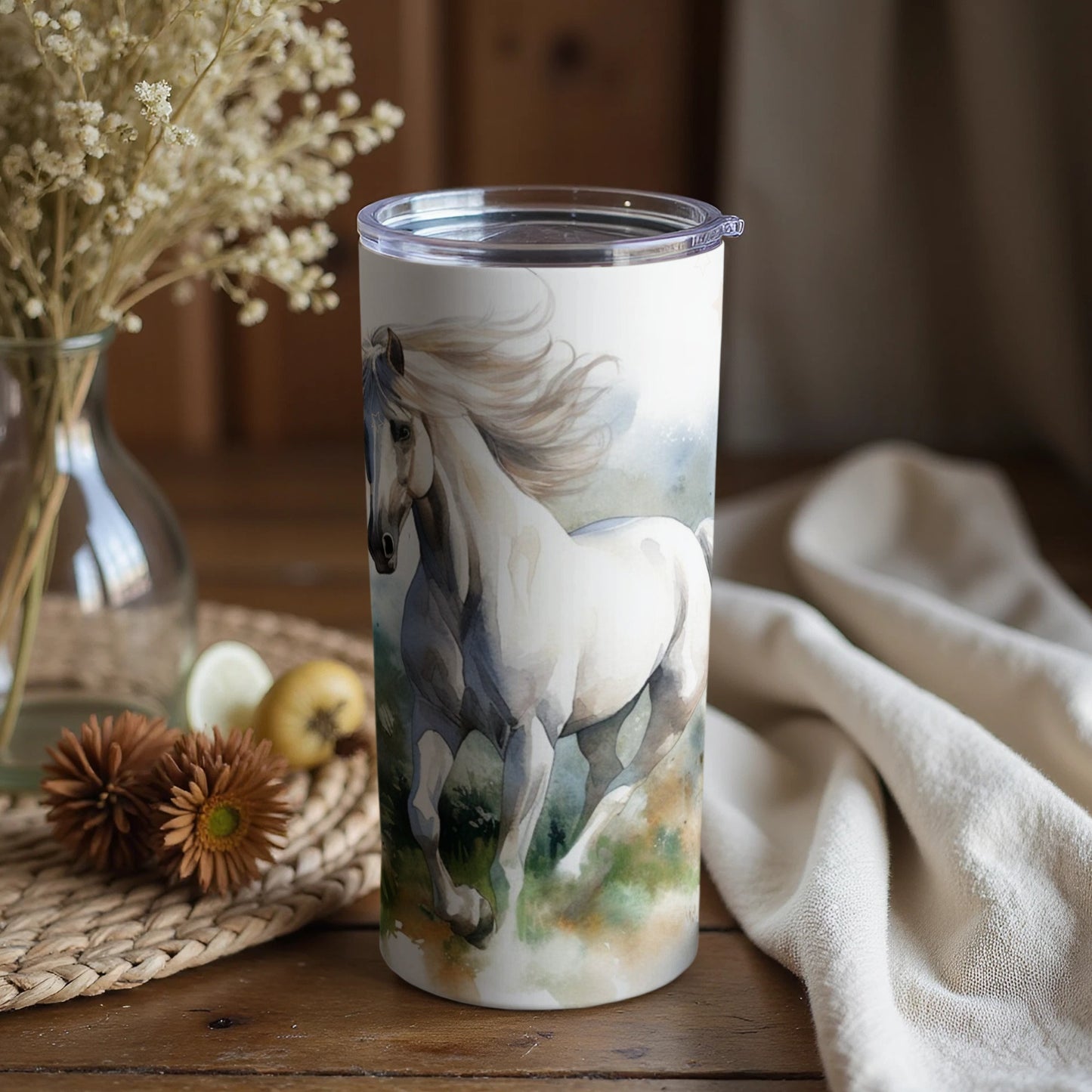 Beautiful Horse Artwork Design Insulated Tumbler