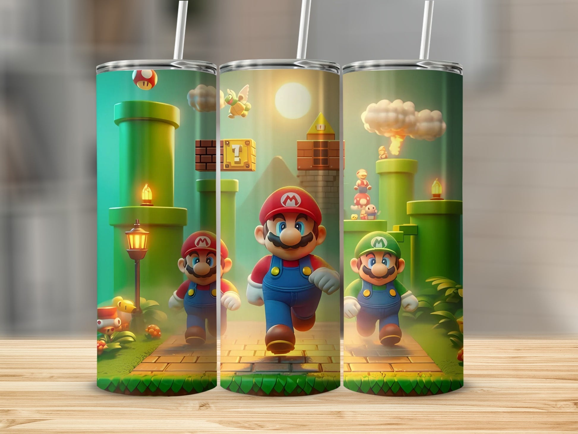 Super Mario Brothers Themed Stainless Steel Tumbler