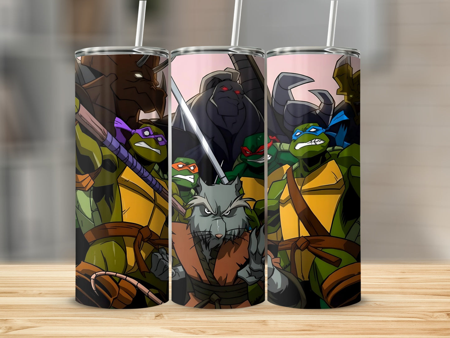 Heroic Cartoon Characters On Tumblers Drinkware Set