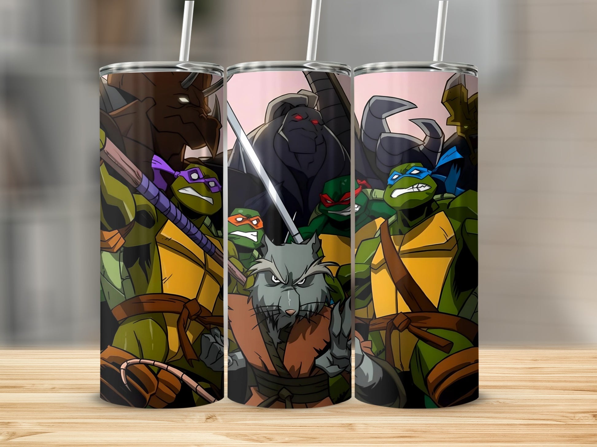 Heroic Cartoon Characters On Tumblers Drinkware Set