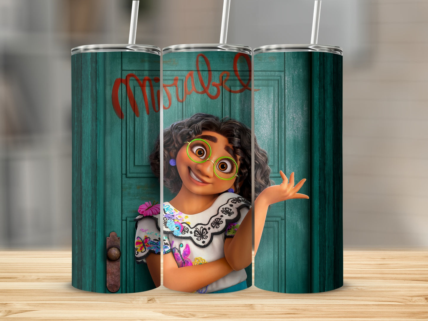 Mirabel Artwork Tall Green Door Tumbler Cup